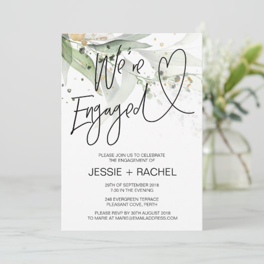 Elegant Eucalyptus We zijn een partij bij de overe Kaart (Staand voorkant)