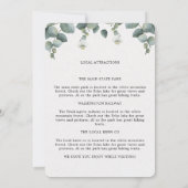 Elegant Eucalyptus Weddendag Aankondiging (Achterkant)