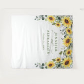 Elegant Eucalyptus Weddenschap Foto Booth Backdrop Wandkleed (Voorkant (horizontaal))