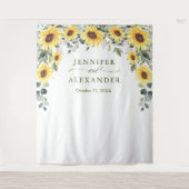 Elegant Eucalyptus Weddenschap Foto Booth Backdrop Wandkleed (Voorkant)