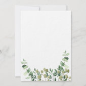 Elegant Eucalyptus Weddenschap Kaart (Achterkant)