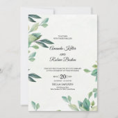 Elegant Eucalyptus Weddenschap Kaart (Voorkant)