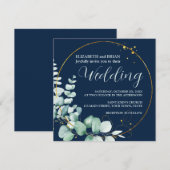 Elegant Eucalyptus Weddenschap Kaart (Voorkant / Achterkant)