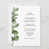 Elegant Eucalyptus Weddenschap Kaart (Voorkant)