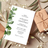 Elegant Eucalyptus Weddenschap Kaart