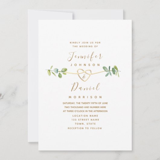 Elegant Eucalyptus Weddenschap Kaart (Voorkant)