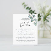 Elegant Eucalyptus Weddenschap - Omsluiting (Staand voorkant)