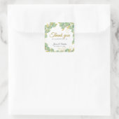 Elegant Eucalyptus Weddenschap Vierkante Sticker (Tas)