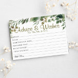 Elegant Eucalyptus Wedding Advice wint Kaarten<br><div class="desc">Wedding Advice en wenst Kaarten voor bruid- en bruidegom,  wenst de heer & mevrouw - Vrijgezellenfeest,  Bachelorette Games.</div>