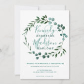 Elegant Eucalyptus Wedding Ampersand Kaart (Voorkant)