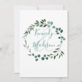 Elegant Eucalyptus Wedding Ampersand Kaart (Achterkant)