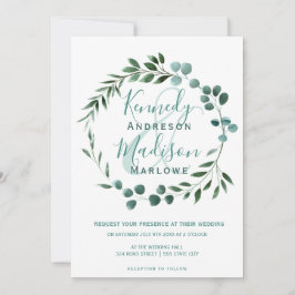 Elegant Eucalyptus Wedding Ampersand Kaart