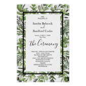 Elegant Eucalyptus Wedding Ceremony Program Hand Perfect Poster (Voorkant)