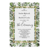 Elegant Eucalyptus Wedding Ceremony Program Hand Perfect Poster (Voorkant)