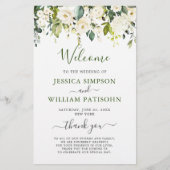 Elegant Eucalyptus Wedding Ceremony Programme (Voorkant)