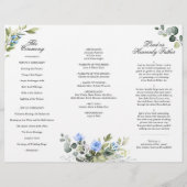 Elegant Eucalyptus Wedding Ceremony Programme (Achterkant)