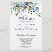 Elegant Eucalyptus Wedding Ceremony Programme (Voorkant)