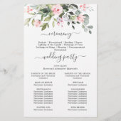 Elegant Eucalyptus Wedding Ceremony Programme (Achterkant)