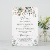 Elegant Eucalyptus Wedding Ceremony Programme (Staand voorkant)