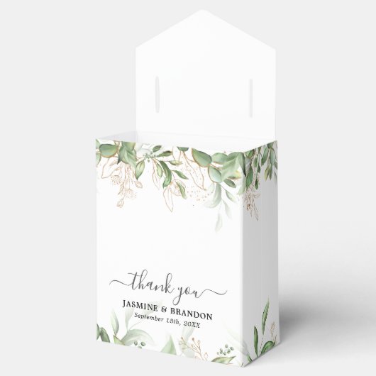 Elegant Eucalyptus Wedding Favor Box Bedankdoosjes (Geopend)