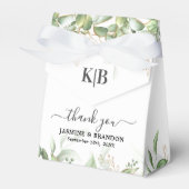 Elegant Eucalyptus Wedding Favor Box Bedankdoosjes (Voorkant Zijde)