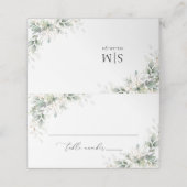 Elegant Eucalyptus Wedding Folded Place Cards Plaatskaartje (Buitenkant ongevouwen)
