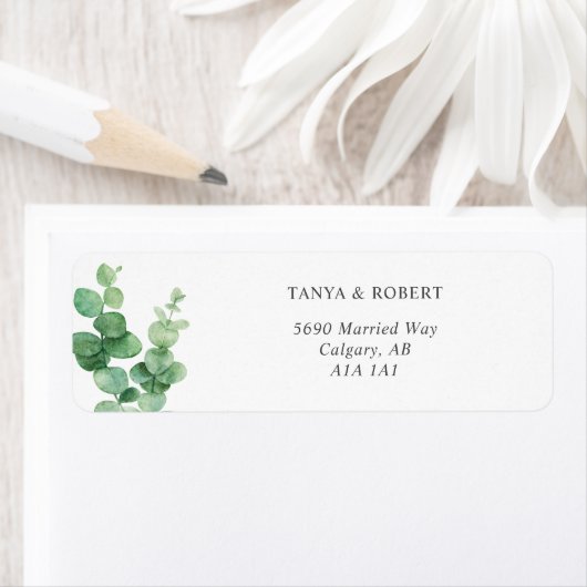 Elegant Eucalyptus Wedding Foliage Sage Green Etiket (Insitu)