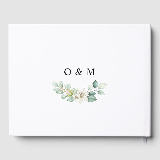 Elegant Eucalyptus Wedding Gastenboek (Achterkant)