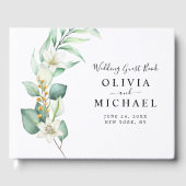 Elegant Eucalyptus Wedding Gastenboek (Voorkant)