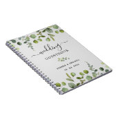 Elegant Eucalyptus Wedding Guestbook Notitieboek (Rechterzijde)