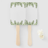 Elegant Eucalyptus Wedding Hand Fan Handwaaier (Voorkant en achterkant)