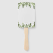 Elegant Eucalyptus Wedding Hand Fan Handwaaier (Achterkant)