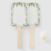 Elegant Eucalyptus Wedding Handwaaier (Voorkant en achterkant)