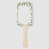 Elegant Eucalyptus Wedding Handwaaier (Voorkant)