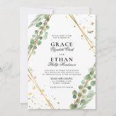 Elegant Eucalyptus Wedding Kaart (Voorkant)