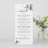 Elegant Eucalyptus Wedding Menu (Staand voorkant)