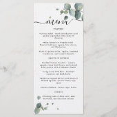 Elegant Eucalyptus Wedding Menu (Voorkant)