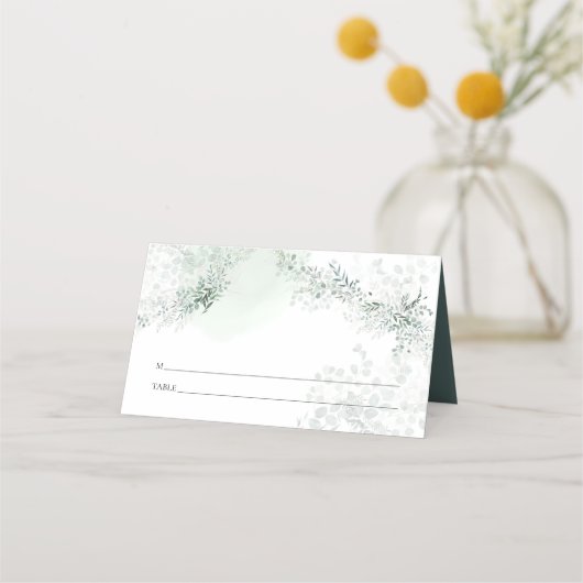 Elegant Eucalyptus Wedding Plaatskaartje (Achterkant)