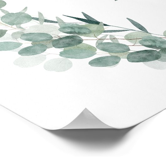 Elegant Eucalyptus Wedding Poster (Hoek)