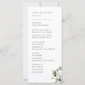 Elegant Eucalyptus Wedding Programme (Achterkant)