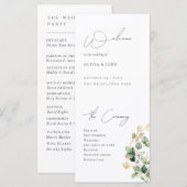 Elegant Eucalyptus Wedding Programme (Voorkant / Achterkant)