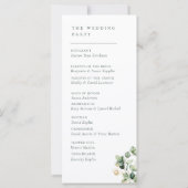 Elegant Eucalyptus Wedding Programme (Achterkant)
