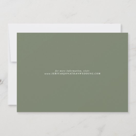 Elegant Eucalyptus Wedding Save the Date Photo Feestdagenkaart (Achterkant)