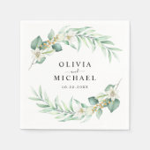 Elegant Eucalyptus Wedding Servet (Voorkant)