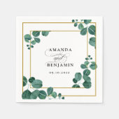 Elegant Eucalyptus Wedding Servet (Voorkant)