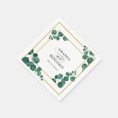 Elegant Eucalyptus Wedding Servet (Hoek)