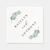 Elegant Eucalyptus Wedding Servet (Voorkant)