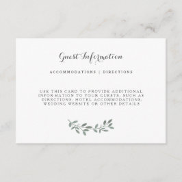 Elegant Eucalyptus Wedding Suite Inzetstuk Kaart