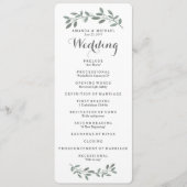 Elegant Eucalyptus Wedding Suite-programmakaart Programmakaart (Voorkant)