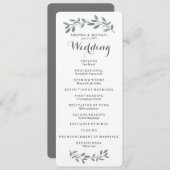 Elegant Eucalyptus Wedding Suite-programmakaart Programmakaart (Voorkant / Achterkant)